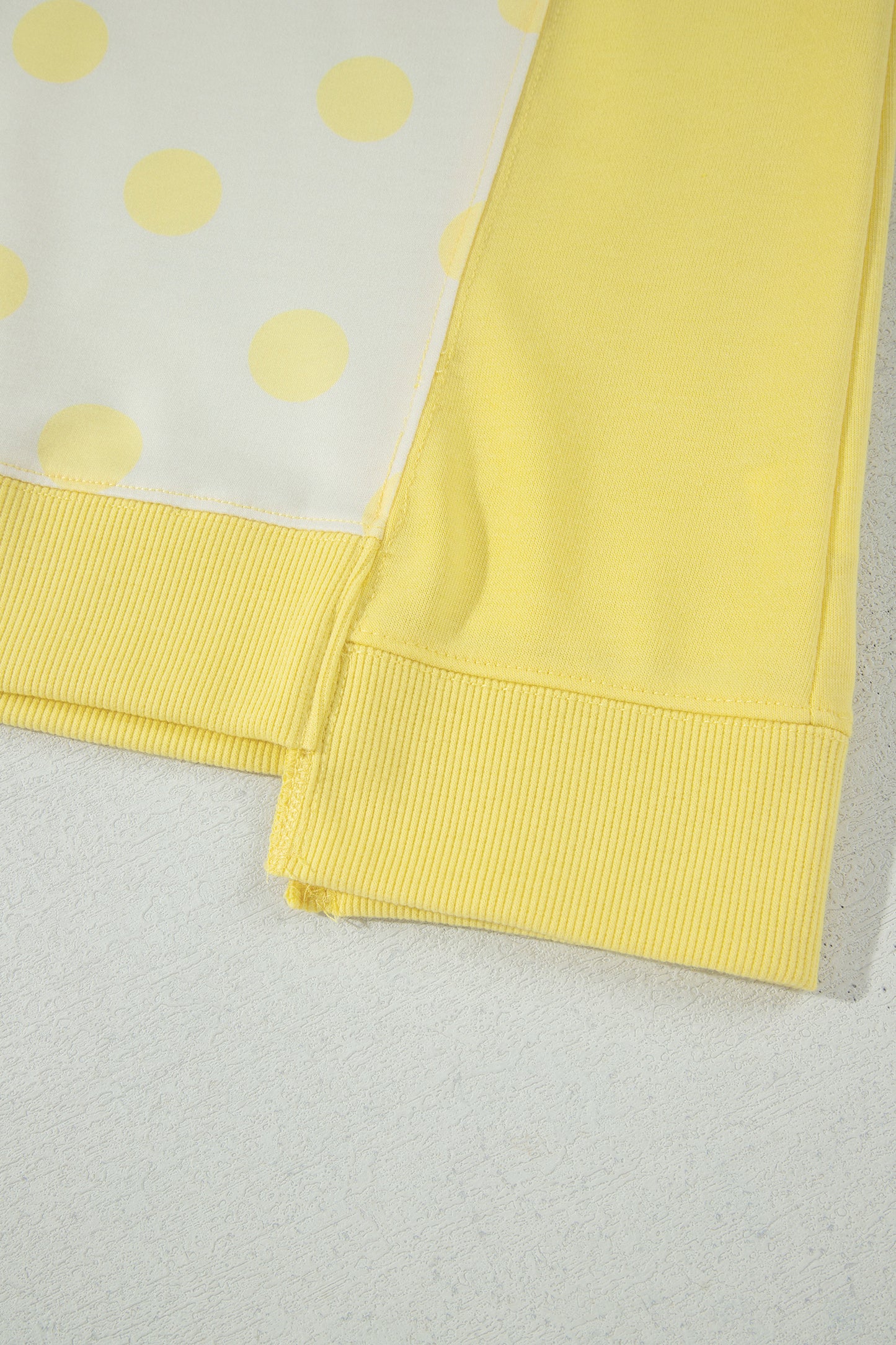 Pink Color Block Patchwork Polka Dot Wide Leg Pant Set